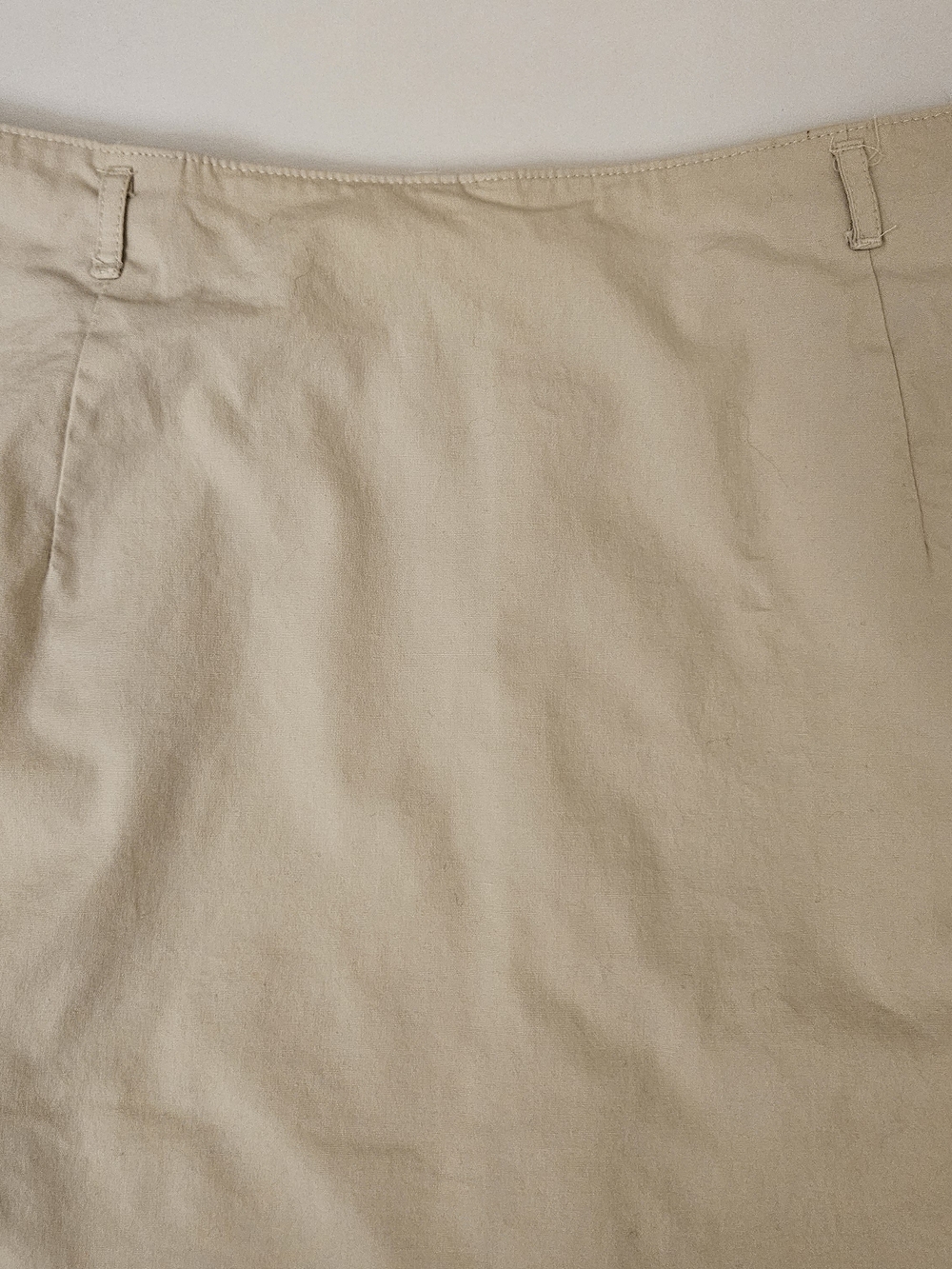 Classic Women's Cream A-Line Skirt Van Heusen Stretch Y2K Khaki Skirt Womens 6 - Picture 3 of 8
